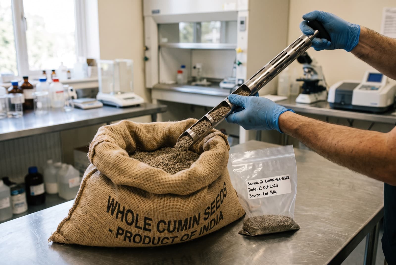 Lot sampling at a NABL partner laboratory